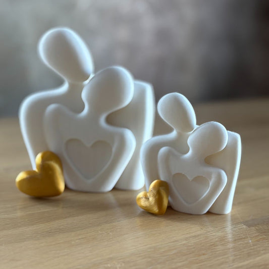 Couple Abstract Heart Sculpture | V-Forge 3D