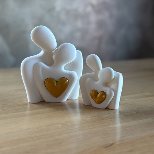 Couple Abstract Heart Sculpture | V-Forge 3D