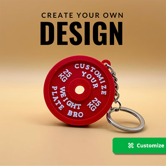 Customizable Weight Plate Keychain | V-Forge 3D