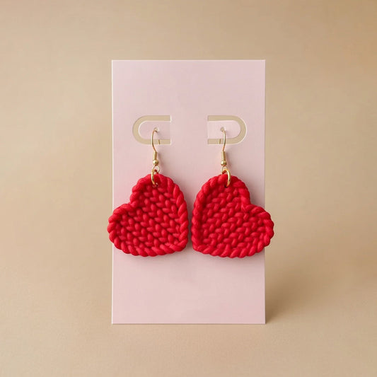 Heart Crochet Earrings | V-Forge 3D